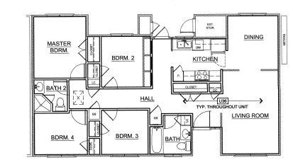 Floor plan for studio, 1128 sqft